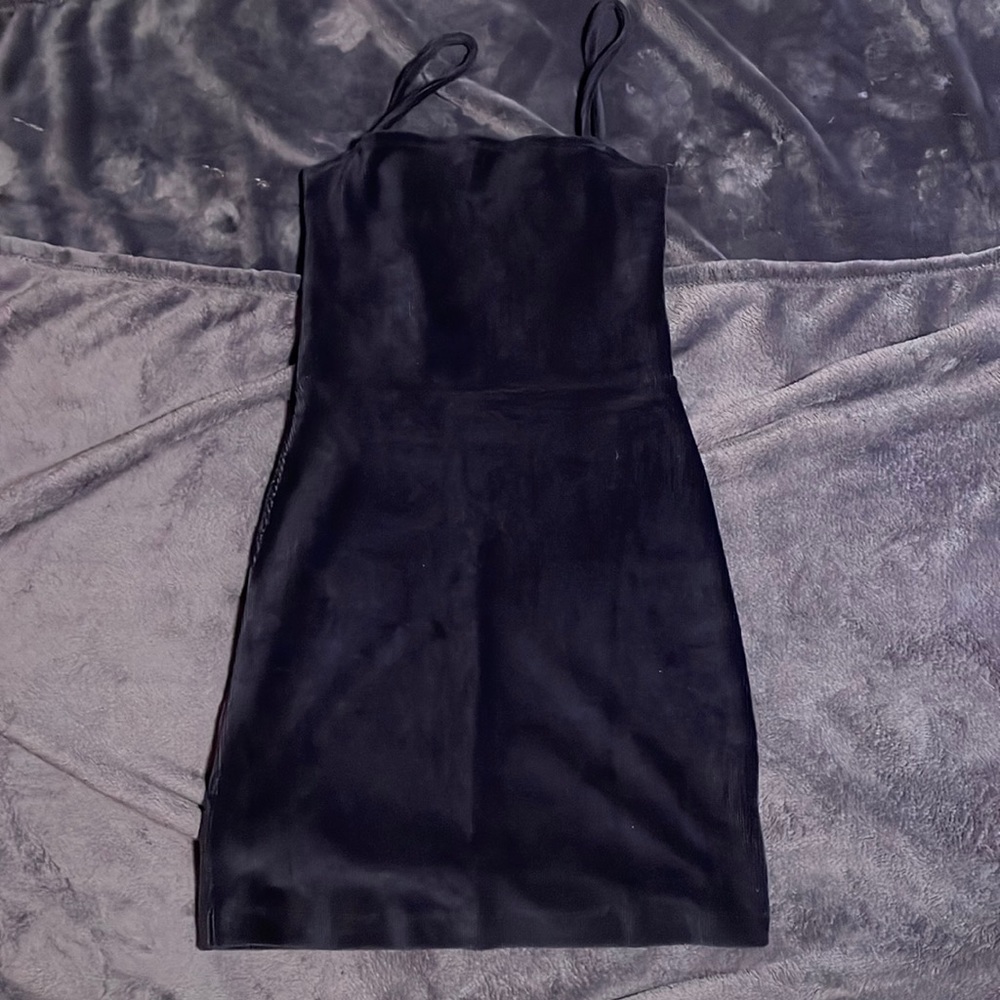 Velvet corduroy body con dress